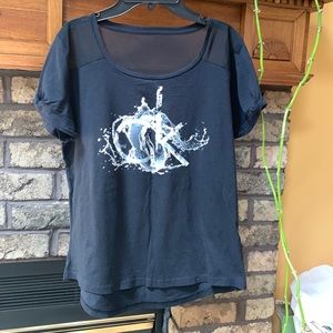 Black Calvin Klein tee size large womens
